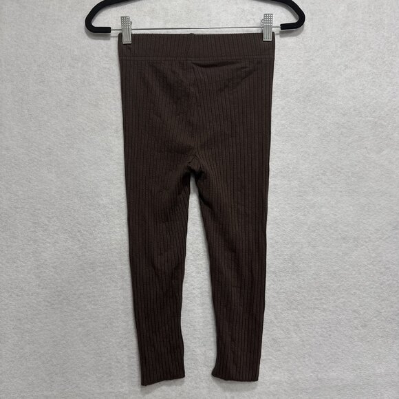 James Street Co Pants Womens Small Brown Ribbed Flare Split Hem Tencel Spandex - Picture 8 of 9